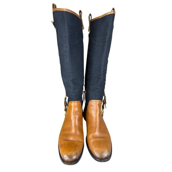 Ralph Lauren Black and Brown Over the Knee Boots - Picture 8 of 12